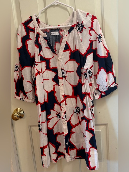 Sonoma Dresses & Skirts - Sonoma Goods for Life Floral Print Shift Dress | Tropical | Travel | Cruise | PM